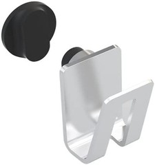 Happy Sinks Sponge Holder for Sink, Polyurethane (PU), Metallic Silver, Pequeño