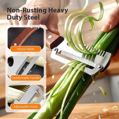 2 in 1Stainless Steel Vegetable Peeler Dual Julienne Cutter & Potato Peeler Tool