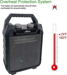 Hunter Recirculating Utility Space Heater Thermostat Portable Compact 1500W