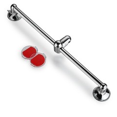 HotelSpa® Insta-Mount Stainless Steel Height / Angle Adjustable Shower Slide Bar