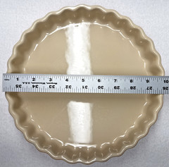 Le Creuset Volcanic Flame Stoneware Fluted Tart Quiche Pie Dish 10 Inch France
