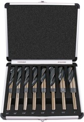 8 pc Jumbo Silver and deming Industrial Cobalt drill bit set 1/2″ Reduced Shank