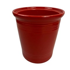 Fiesta Crock/Canister Utensil Holder 6.75in Scarlet Red Ceramic NO LID USA