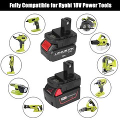2X USB Battery Adapter Converter for De walt 20V Milwaukee 18V to Ryobi 18V Tool