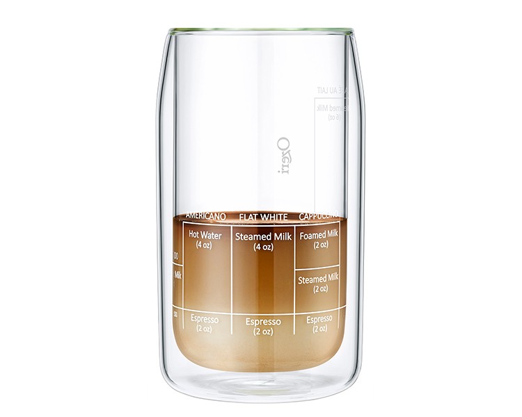 Moderna Artisan Series 15oz Double Wall Barista Coffee Glass [Set of 2 or 1]