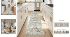 Ultra-Thin 2×6 Non-Slip Kitchen Runner Rug – Machine Washable & Waterproof