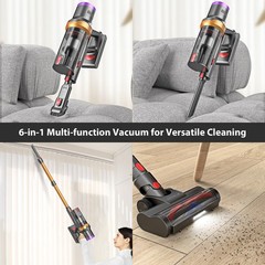 6-in-1 Cordless Vacuum Cleaner 50KPA Stick Vacuum Lightweight Rechargeable 45min