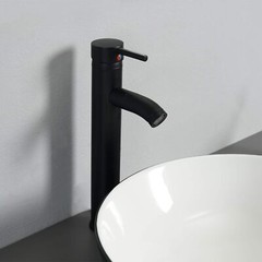 Complete Bathroom Vessel Sink Combo: Ceramic Basin, Faucet & Pop-Up Drain