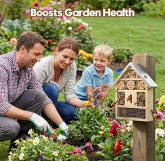 Insect Hotel&Mason Bee House-Butterfly House,Multi-Functional Bee Hotel 4 Garden