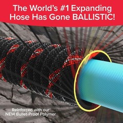 Pocket Hose Ballistic 50 FT Expandable Garden Hose w/Pocket Pivot Swivel Connect