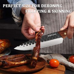 High Carbon Steel Kitchen Forged Chef Knife Butcher Boning Knife Meat Cleaver