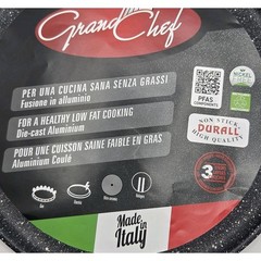 Roch Guss Grand Chef Crepe Griddle Flat Pan 9.5in Healthy Cookware ITALY NEW