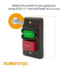 110/220V Single Phase On/Off Switch, 3HP Power Tool Switch for Table & Band Saw