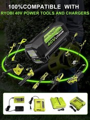 For RYOBI 40V Lithium-Ion 4Ah High Capacity Battery OP40404VNM Battery /Charger