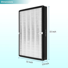 TTAP003 Replacement Filter, Compatible with Taotronics TT-AP003 Air Purifier
