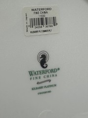 Waterford Fine China Kilbarry Platinum 10 3/4” Dinner Plates Set 4 White Japan