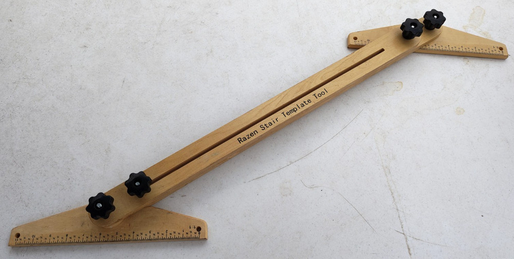 Razen Stair Tread Template Tool Wood Stair for Measuring Shelf