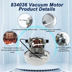 120V Vacuum Motor for ProTeam Backpack and Shop Vac Replacement Parts