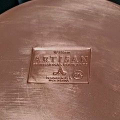 Artisan Professional HEAVY Copper, Stainless Steel Skillet sauté pan & Lid 10″