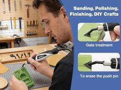 SHALL Mini Pen Sander, 12V Electric Reciprocating Sander with 4 Adjustable Speed