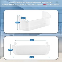 Lower Door Bin ( 2 Pieces ) Compatible with Frigidaire Refrigerator 240323002