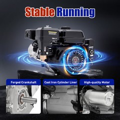 212cc 4-Stroke 7.5 HP Electric Start Horizontal Engine Go Kart Gas Engine Motor