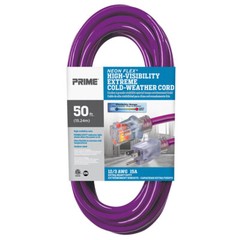 NEW – 50ft. 12/3 Prime Purple Neon Extension Cord High-Visibility Cold-Weather