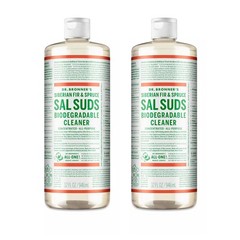Dr. Bronner’s Sal Suds Biodegradable Cleaner Siberian Fir & Spruce 32oz x2 Pack