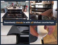 Silicone Stove Gap Covers (2pk) – Heat Resistant, 21″ Black, Easy Clean