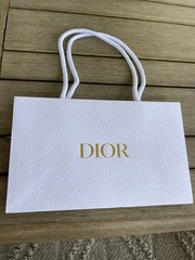 DIOR Classic White Gift Shopping Bag Small Rectangle NEVER USED