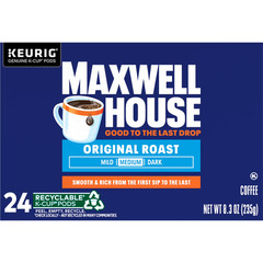 (4 pack) Maxwell House Original Roast Medium Roast K-Cup Coffee Pods, 24 ct Box