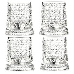 4Pcs Set Spinning Whiskey Glasses 9.5Oz Lead-Free Rotatable