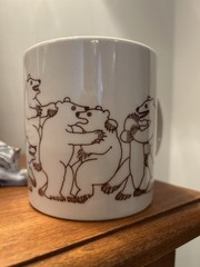 Taylor & Ng VTG 1979 Win Ng Japan Iconic Naughty Brown Bears Mug Signed Fun