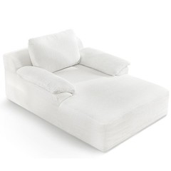 Upholstered Oversized Chaise Lounge Chair Sleeper Sofa with Soft Pillow&Armrest