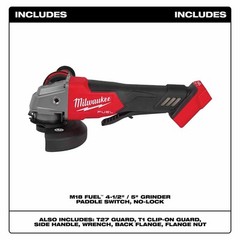Milwaukee 2880-20 M18 FUEL™ 4-1/2″ / 5″ Grinder Paddle Switch, No-Lock