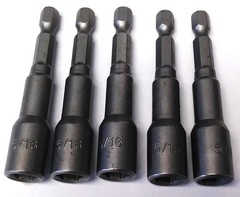 Unbranded 64407 5/16″ x 2-9/16″ Magnetic Nutsetter (5 Pieces)