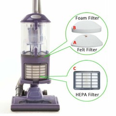 HEPA Filter & Foam Filter Sets For Shark Navigator Lift-away NV350 NV351 NV355