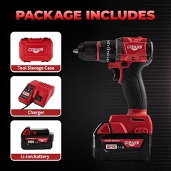 Cordless Brushless Electric Drill Driver w/ Battery & Charger – Clearance Sale