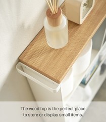 Yamazaki Home TOWER Slim Rolling Storage Cart – Narrow Bathroom Storage Cabinet