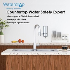 Waterdrop WD-FC-06 Stainless-Steel Faucet Water Filter,Tap Water Filter,1 Filter