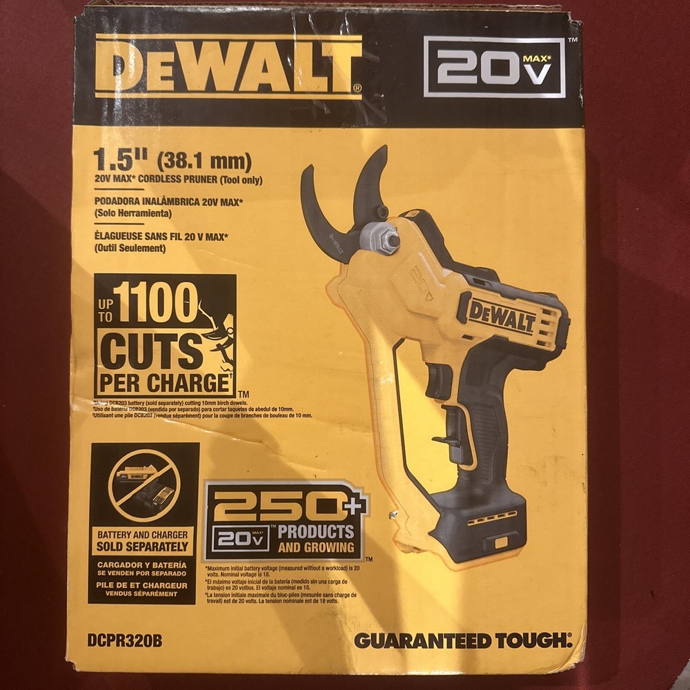 DEWALT DCPR320B 20V MAX 1.5″ Cordless Pruner – Yellow