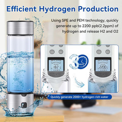 Hydrogen Water Bottle Generator, 2 in 1 Hydroh Hydrogen Water Bottle with SPE/PE