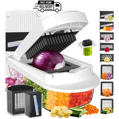 8 Blade All-in-1 Vegetable Chopper Mandoline Slicer with Container (Select One)