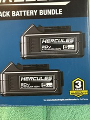 NEW Hercules HC01-2P 20V Lithium-Ion 5Ah Battery 2-Pack, Black