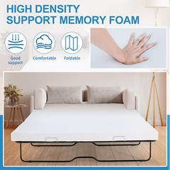 Begonia.K Memory Foam Sofa Bed Mattress Replacement, Full Queen Pull Out Couch