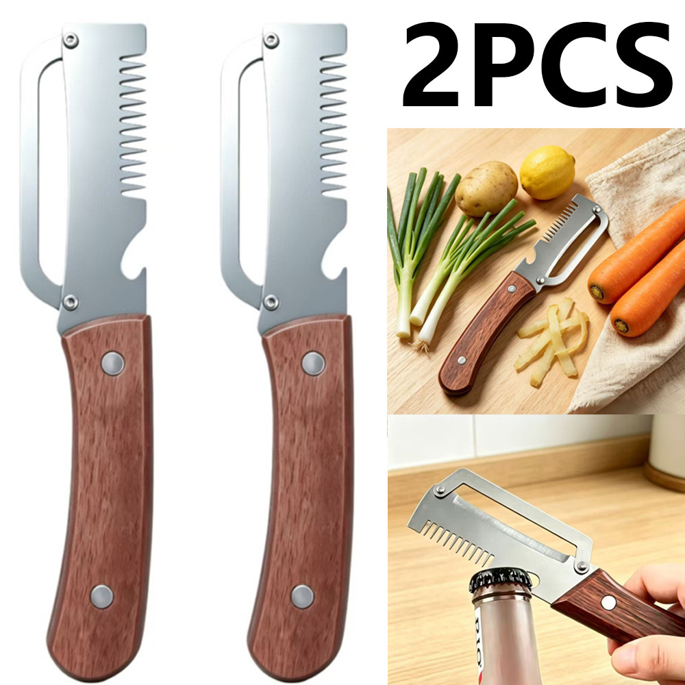 2Pcs Stainless Steel Vegetable Peeler 3 in 1 Multi-Functional for Kitchen Peeler