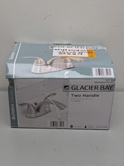 Glacier Bay Builders 4 in. Centerset Low-Arc Bathroom Faucet in Brushed Nickel