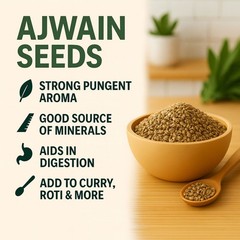 Ajwain Seeds (Carom Seeds) 5 lbs. – Aromatic Spice for Cooking & Health Benefits