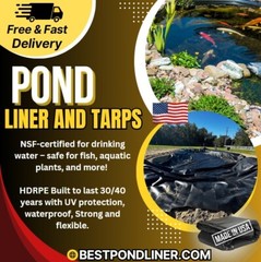 Pond liner 30 Mill- HDRPE 20′ x 20′ Strong & Durable,Options Safe, Free shipping
