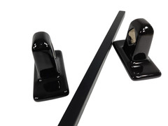 Black Ceramic Towel Bar Rod Rack Post Holder Brackets Tile In Mid Century Modern